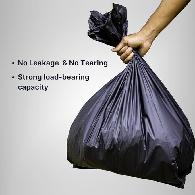 Shoping now Garbage Bags Medium 19 x 21 Inches 30 BagsRoll 90 Count Pack Of 3 Black Plastic 180 Count Pack of 6 - Image 3