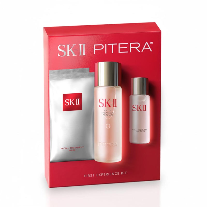 SK-II First Experience Skin Care Set - Gift Set Includes Treatment Face Masks, Facial Essence & Face Toner - Helps Improve Dryness, Refine Skin Texture & Reduce Fine Lines & Wrinkles (4 Count) - Image 1