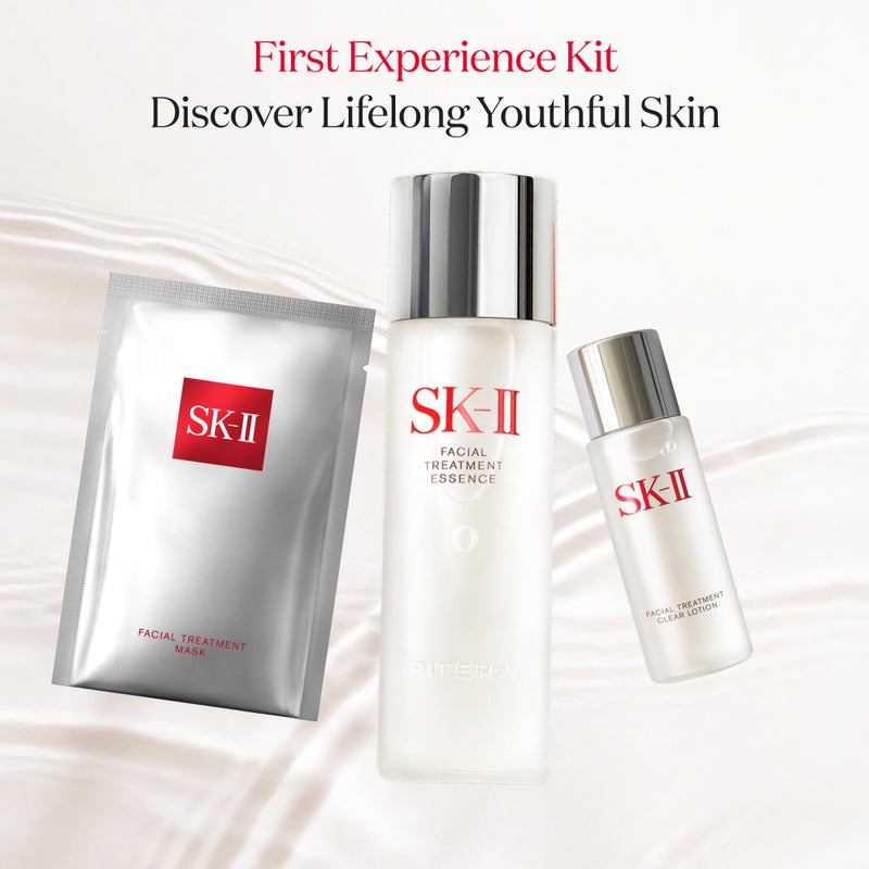 SK-II First Experience Skin Care Set - Gift Set Includes Treatment Face Masks, Facial Essence & Face Toner - Helps Improve Dryness, Refine Skin Texture & Reduce Fine Lines & Wrinkles (4 Count) - Image 3