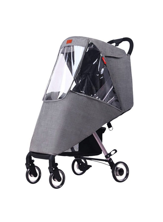 ITODA Universal Rain Cover for Baby Stroller Waterproof Windproof Rainy Weather Guard Air Holes Wind Dust Protection Breathable Shield Elastic Band Transparent Accessories with Storage Pocket - Image 1
