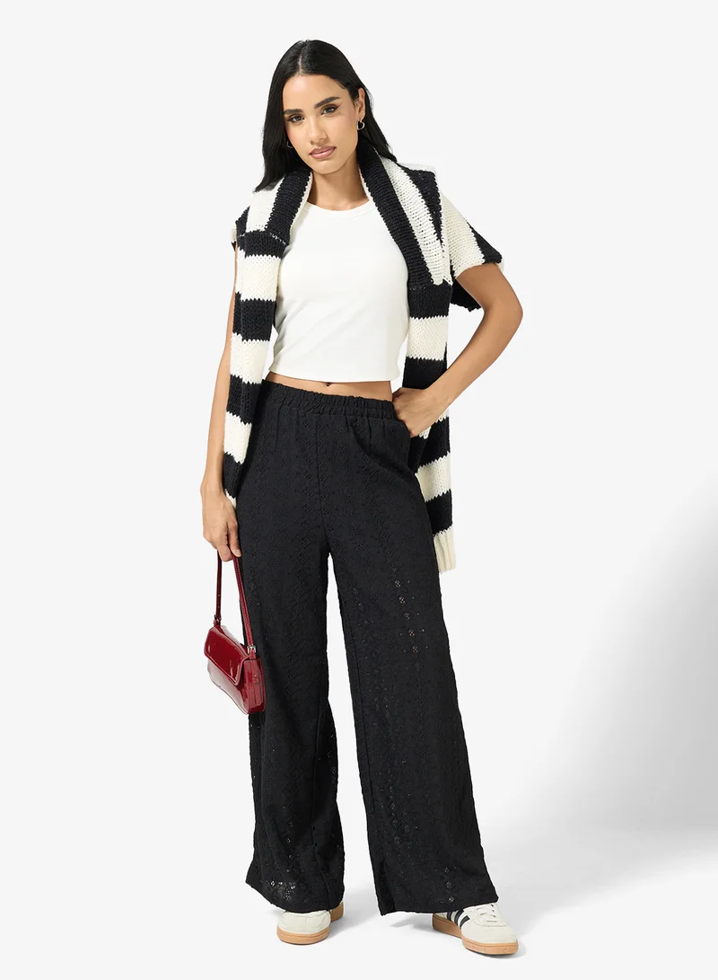 Ginger Cotton Openwork Pullon Pants