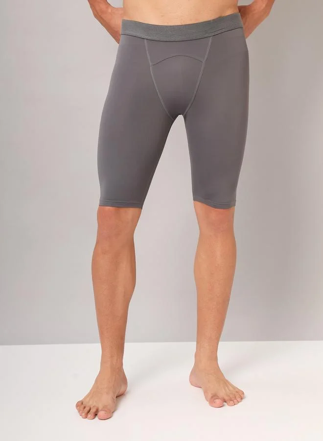 Technosport Technosport Men Solid Slim Fit Compression Tights