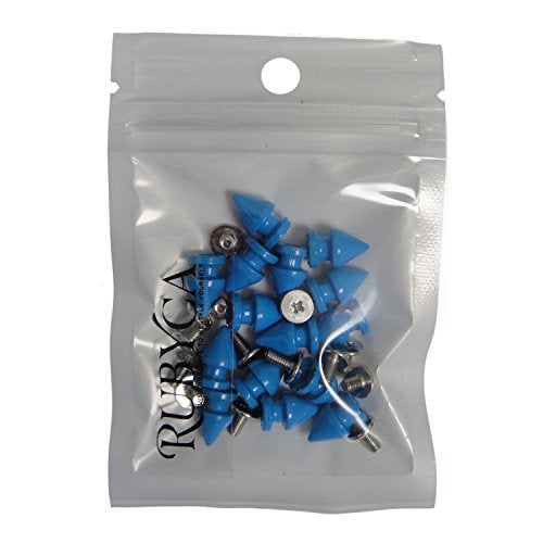 RUBYCA 12MM 20 Sets Metal Tree Spikes and Studs Metallic Screw-Back for DIY Punk Leather-Craft Blue - Image 4