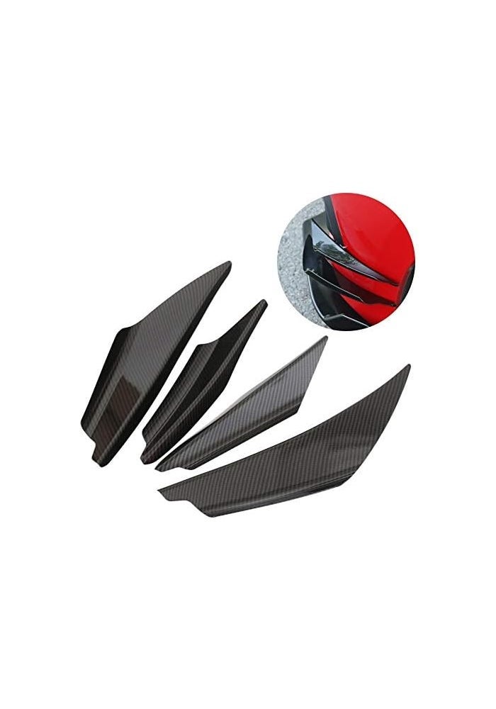 Yurefax 4Pcs Glossy Carbon Fiber Car Spoiler Fins - Image 5