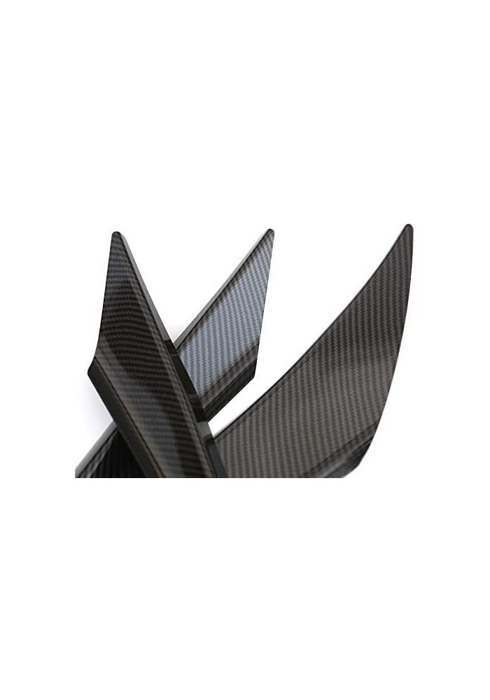 Yurefax 4Pcs Glossy Carbon Fiber Car Spoiler Fins - Image 3
