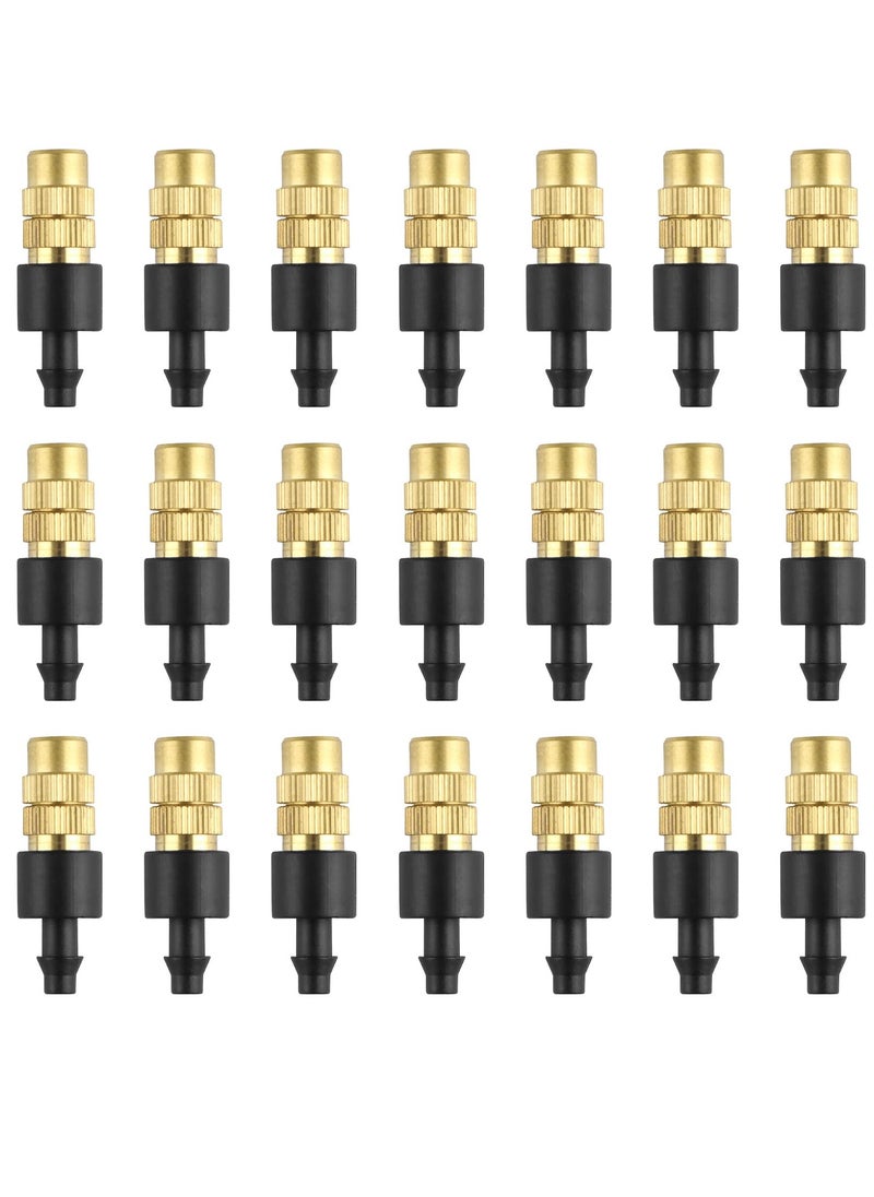 SYOSI - Drip Irrigation Nozzles, 30Pcs Adjustable Copper Atomizing Nozzle Drip Irrigation Sprayer, 4/7mm Atomizing Micro Sprinkler Garden Cooling Irrigation Equipment for Lawn Vegetables Greenhouse - Image 1