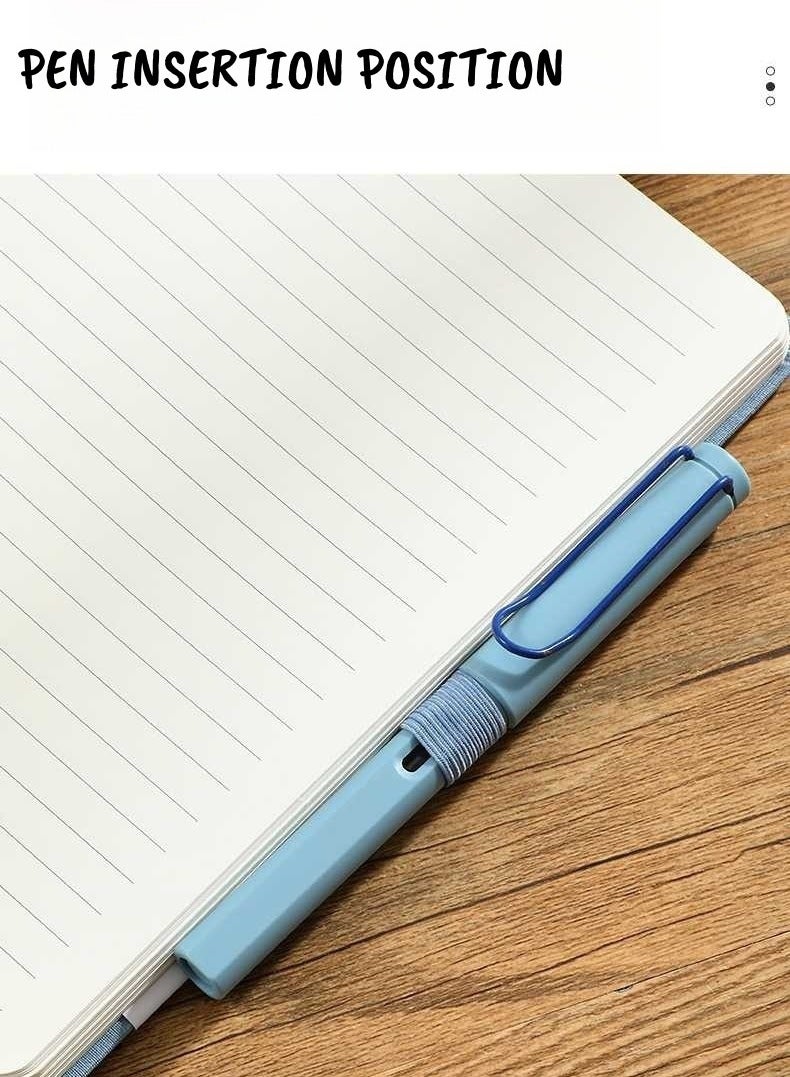 Laseta A5 Hard Cover Compact Ruled Notebook, 192 Pages, Dark Blue - Image 4