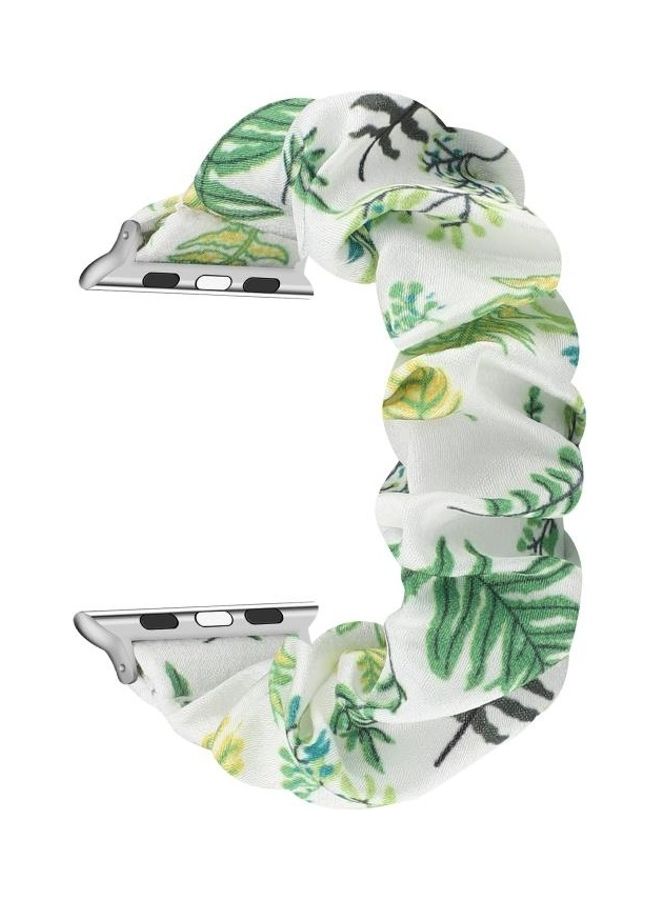 NIBEMINENT Fabric Hair Ring Replacement Watchband For Apple Watch Series 7 45mm/6 & SE 5 4 44mm/3 2 1 42mm Multicolour - Image 1