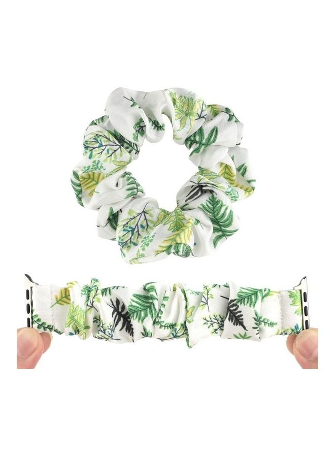 NIBEMINENT Fabric Hair Ring Replacement Watchband For Apple Watch Series 7 45mm/6 & SE 5 4 44mm/3 2 1 42mm Multicolour - Image 5