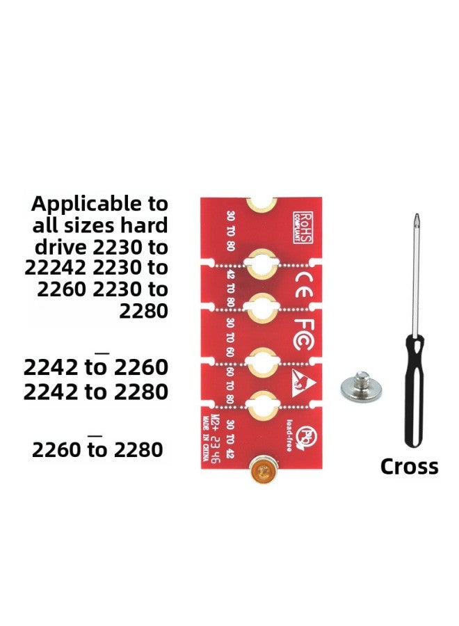 NGFF M.2 SSD Solid State Drive 2230 2242 2260 Turn 2280 Extension Bracket Extension Board-Capacity:Red Board_all-round Various Sizes Can Turn Screwdriver  - Image 1