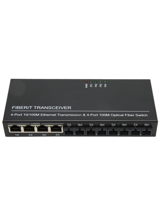 Thoraya Optical to electrical converter Tx1310nm 10/100 Mbps Dual fiber single mode fiber optic transceiver SC 4 optical ports 4 electrical ports up to 25km RJ-45 port European standard  - Image 2