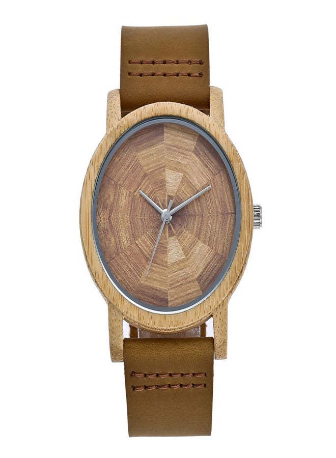 REDEAR Men's Bamboo Wooden Watch Wood Watch with Leather Strap Analog Quartz Lightweight Casual Watches Wristwatch Lovers Set - Image 1
