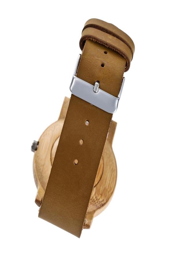 REDEAR Men's Bamboo Wooden Watch Wood Watch with Leather Strap Analog Quartz Lightweight Casual Watches Wristwatch Lovers Set - Image 2