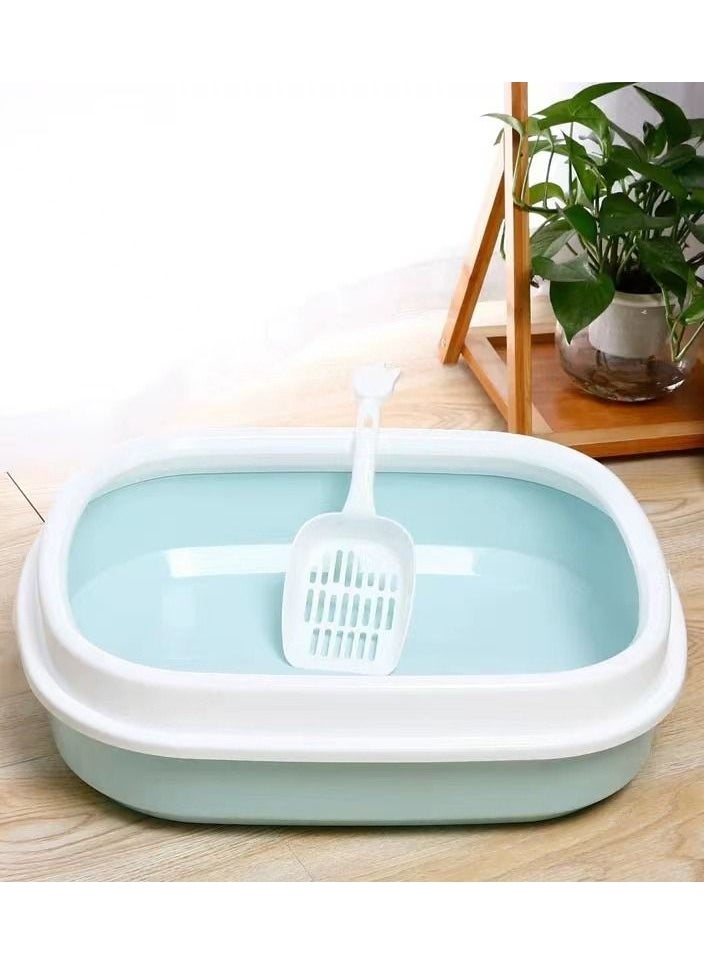 Generic TaoTaoPets Cat Litter Box, Large Size With High Sides 47cm x 39cm x 13cm, Pvc Cat Litter Scooper .(Pink）  - Image 3
