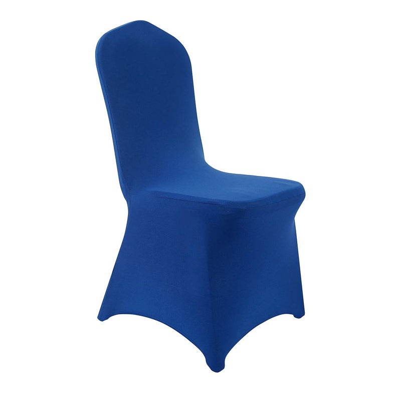 Peomeise Peomeise 6pcs تمتد تغطية كرسي Spandex لحضور حفل حفلات حفل الزفاف (Royal Blue 6)  - Image 1