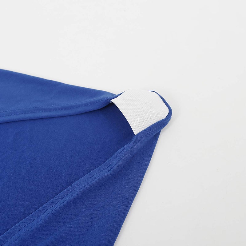 Peomeise Peomeise 6pcs تمتد تغطية كرسي Spandex لحضور حفل حفلات حفل الزفاف (Royal Blue 6)  - Image 5