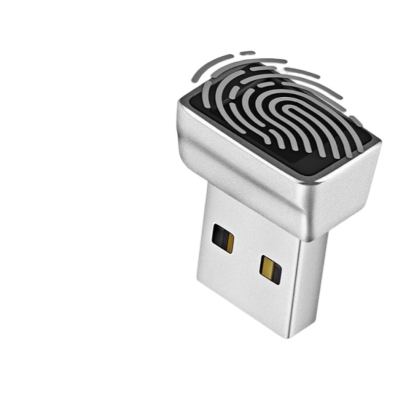 Fingerprint Reader Fast 0.05s Recognition USB Login Device - 360-Degree Detection Windows Hello Fingerprint ID for Cloud Computing Silver - Image 3