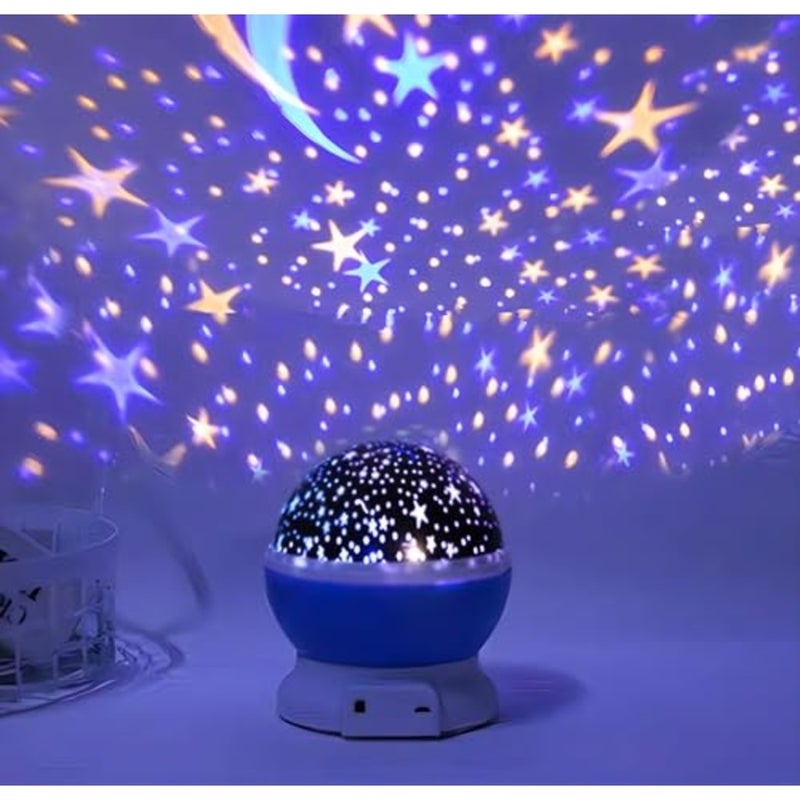 جهاز عرض ضوئي ليلي رومانسي ستار ماستر لإضاءة نوم الطفل، مصباح USB LED، جهاز عرض ضوء ليلي على شكل نجمة للطفل، مصباح نجمي دوار 360 درجة لـ 9 أوضاع إضاءة - Image 1