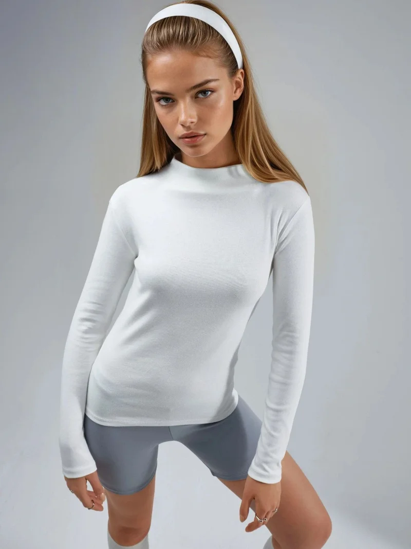 Busem BUSEM Slim Fit Half Turtleneck Blouse