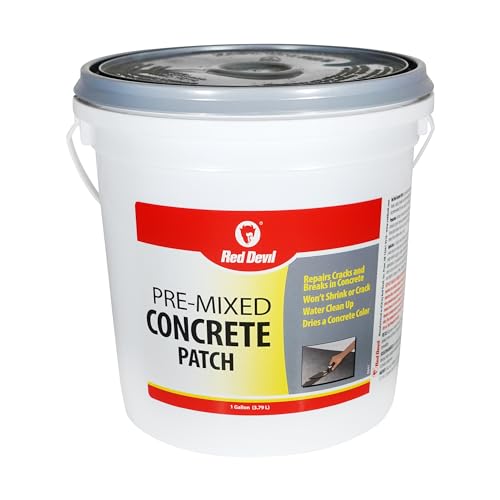 Red Devil 0641 Concrete Repair Patch, Cement Crack Filler, Pre-Mixed, 1 Gallon, Pack of 1, Gray, Made in USA - Image 3
