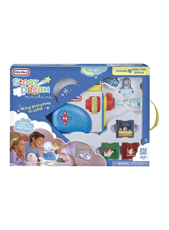 Little Tikes Little Tikes Story Dream Machine with 3 Fairy Tale Books & Nightlight The Ugly Duckling, Princess & the Pea, Emperor’s New Clothes Read-Along Projector with Lights & Sounds