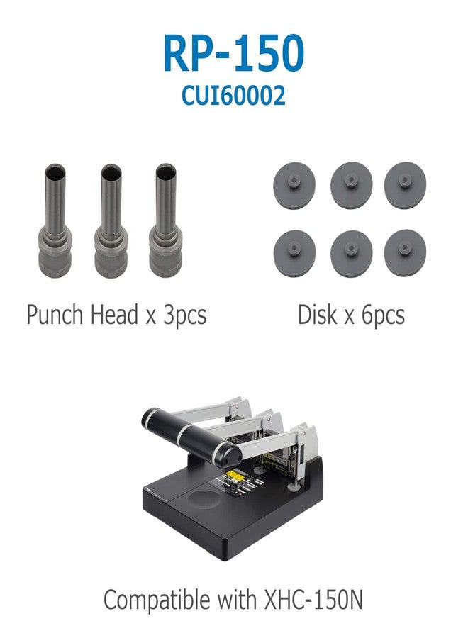 Carl 60002 Replacement Punch Head/Disk Set for Xhc-150 Punch, 3 9/32 Heads & 6 Disks/Set - Image 2