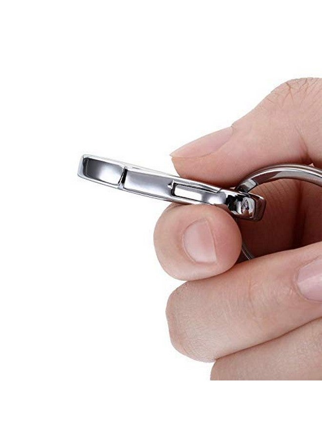 Aura Metal Carabiner Clip Keyring Keychain Key Ring Chain Holder Organizer for Bike Car Key Home Keys Finder Silver Key Chain (2) - Image 4