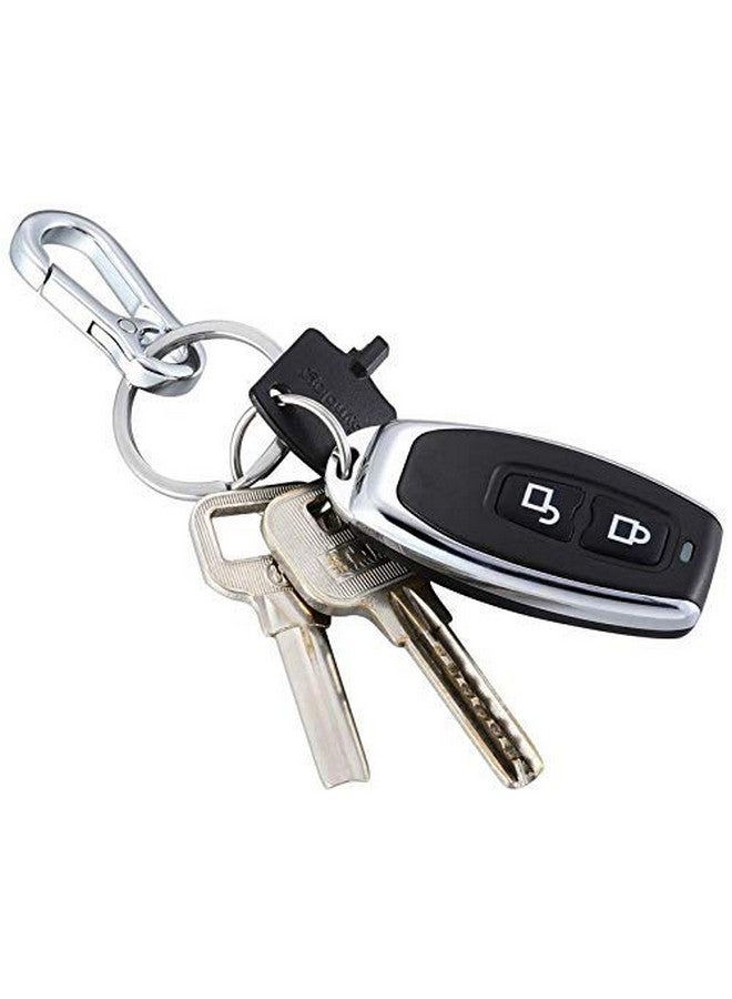 Aura Metal Carabiner Clip Keyring Keychain Key Ring Chain Holder Organizer for Bike Car Key Home Keys Finder Silver Key Chain (2) - Image 3