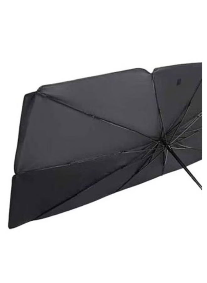 Car sunshade for windshield, foldable sun visor, UV protection and heat insulation, adjustable telescopic design, easy to install with storage bag, compact size, suitable for all cars - Image 2