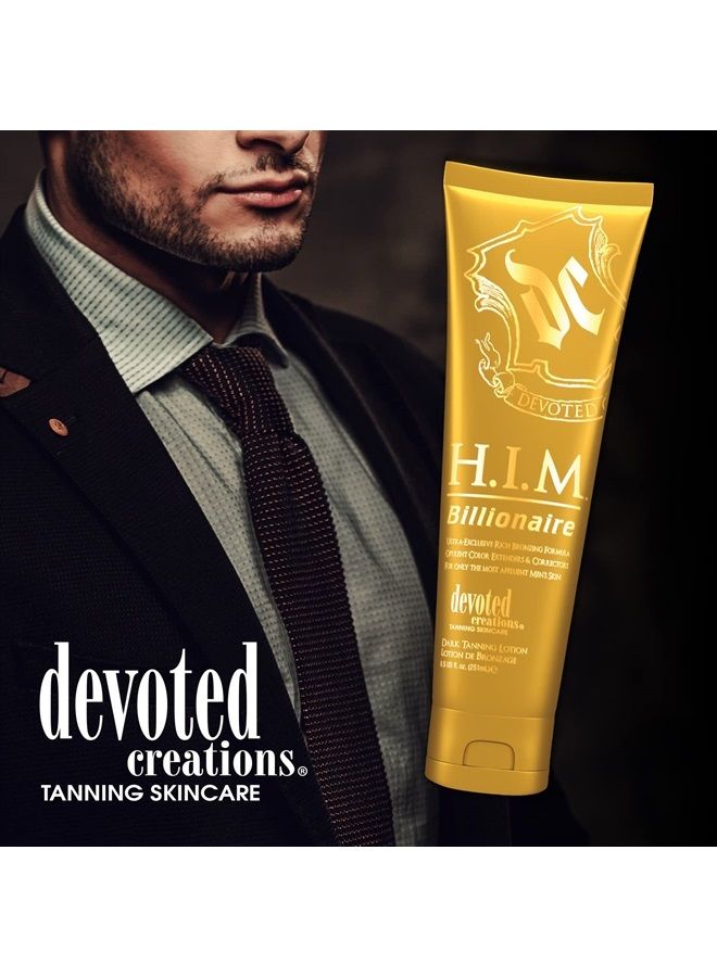 Devoted Creations H.I.M Billionaire Dark Tanning Lotion – Ultra-Exclusive Rich Bronzing Formula with Opulent Color Extenders and Correctors – 8.5 oz. - Image 1