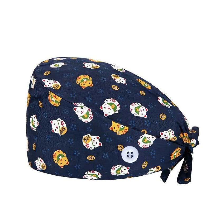 Adjustable Work Cap Lightweight Polyester Woven Fabric Drawstring Closure Khaki Color - Image 4