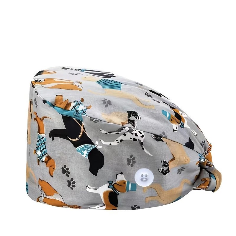 Adjustable Work Cap Lightweight Polyester Woven Fabric Drawstring Closure Khaki Color - Image 3