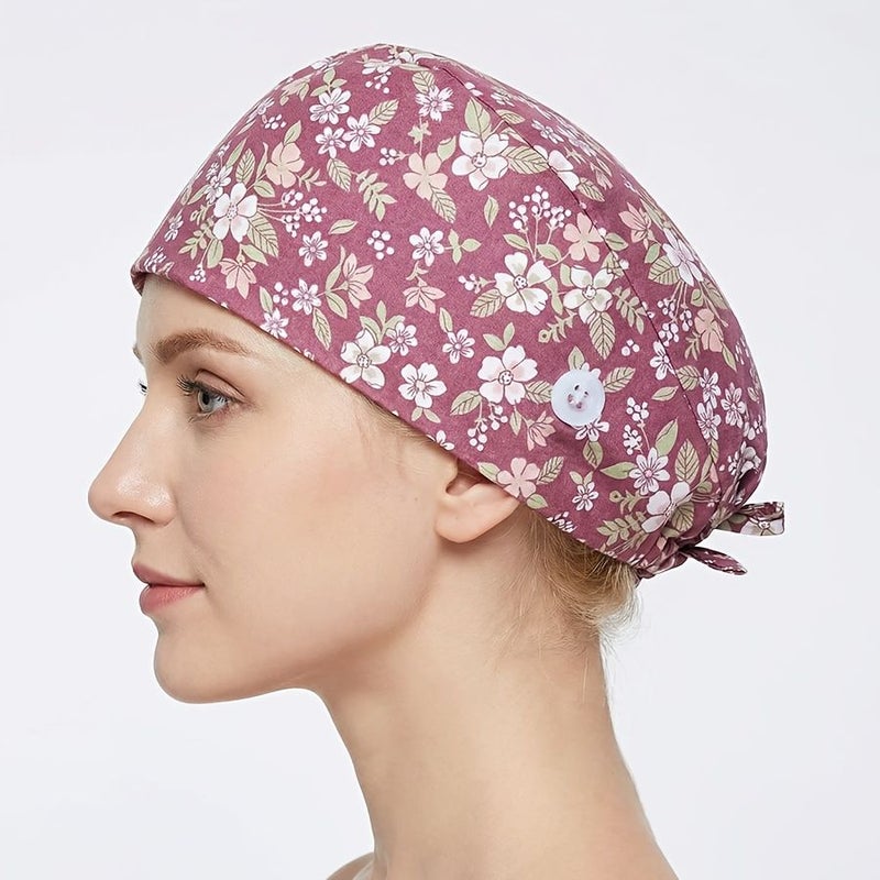 Adjustable Work Cap Lightweight Polyester Woven Fabric Drawstring Closure Khaki Color - Image 1