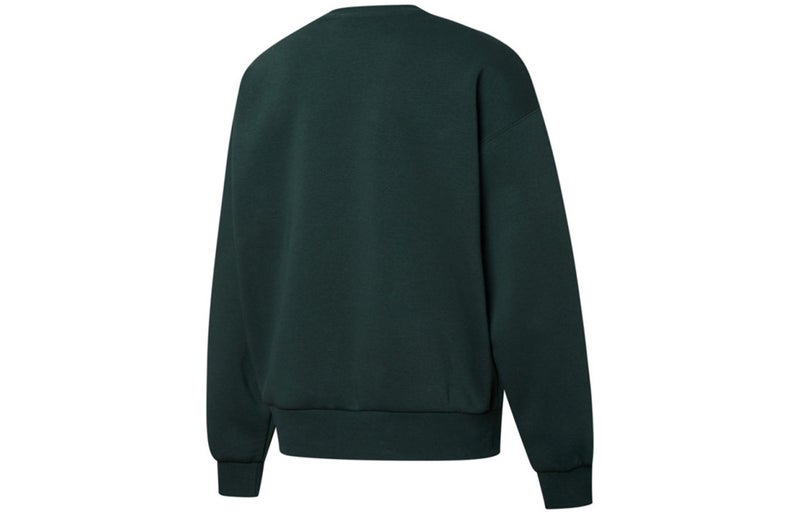 PUMA (WMNS) PUMA Logo Wellness Club Crewneck Sweatshirt 'Dark Green' - Image 2