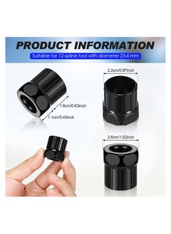 SYOSI 6 Pieces Bike Freewheel Remover Bicycle Freewheel Removal Tool Mountain Bike Cassette Removal Tool Black Bike Cassette Lockring Tool Bike Shop Tools for Repairing Bikes  - Image 2