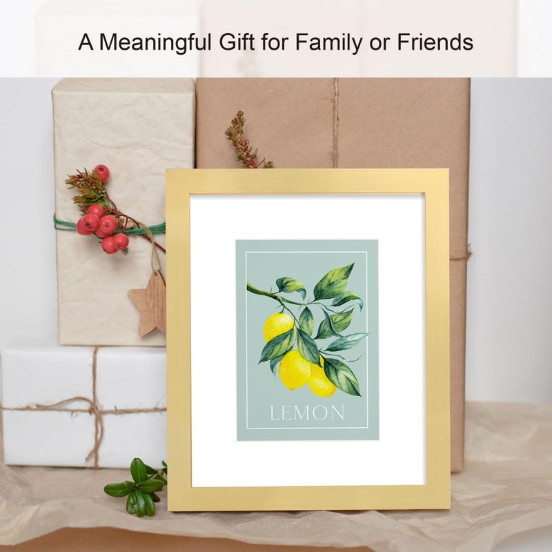 Hongkee 5x7 Picture Frame (4 Pack, Gold) Made of Real Glass and Wooden Frame - Display Pictures 4x6 with Mat or 5x7 Without Mat, 5 by 7 Photo Frames TableTop Display and Wall Mounting - Image 5