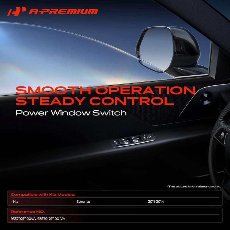 A-Premium Master Power Window Switch Compatible with Kia Sorento 2011 2012 2013 2014, Front Left Driver Side - Image 2