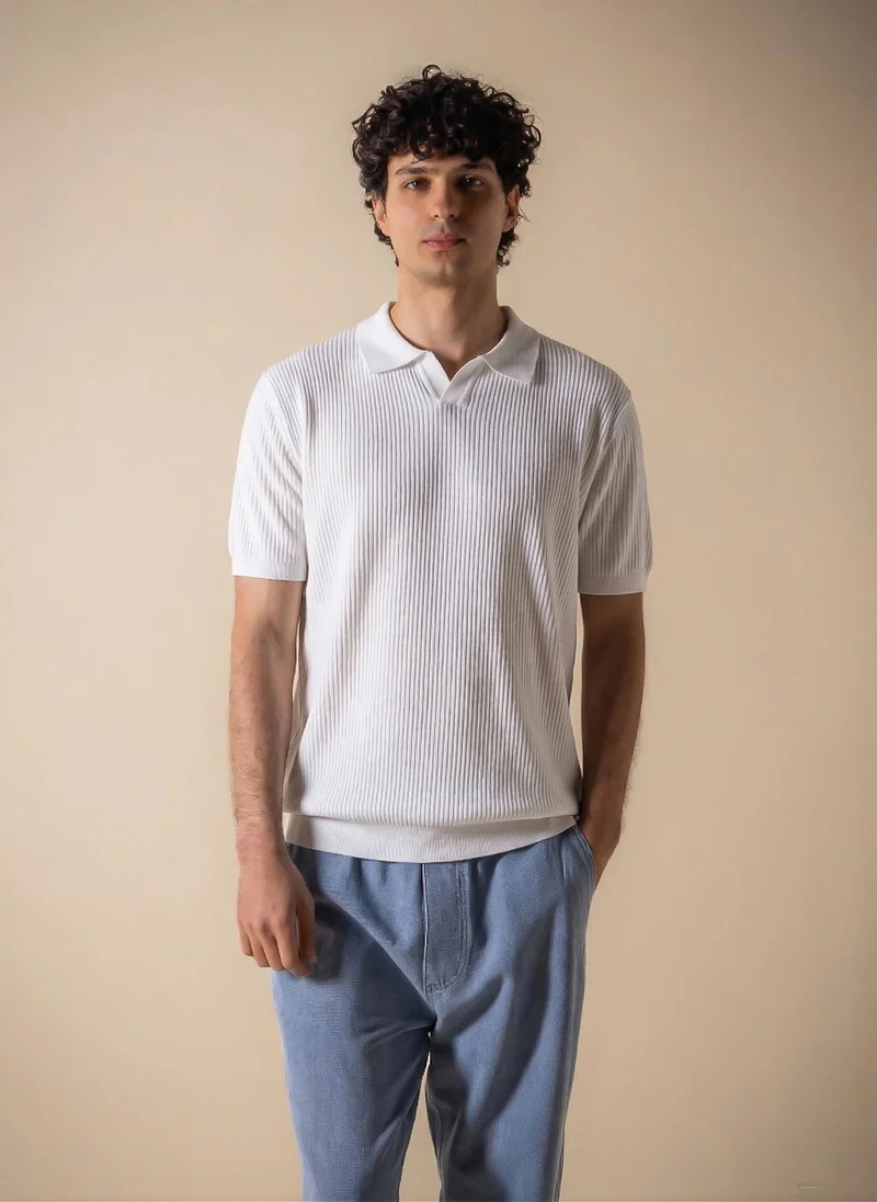 SHAPES TEXTURED SOFT  POLO SHIRT