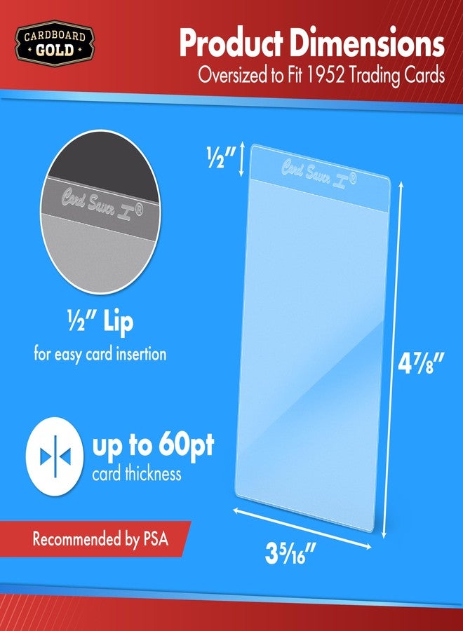 Cardboard Gold Card Saver 1-50 Count - Semi Rigid Card Holder, Trading Card Protectors - PSA-Approved Cardsaver for Baseball, Trading, Sports Cards - Card Sleeves, Binder, & Storage Box Compatible - Image 2