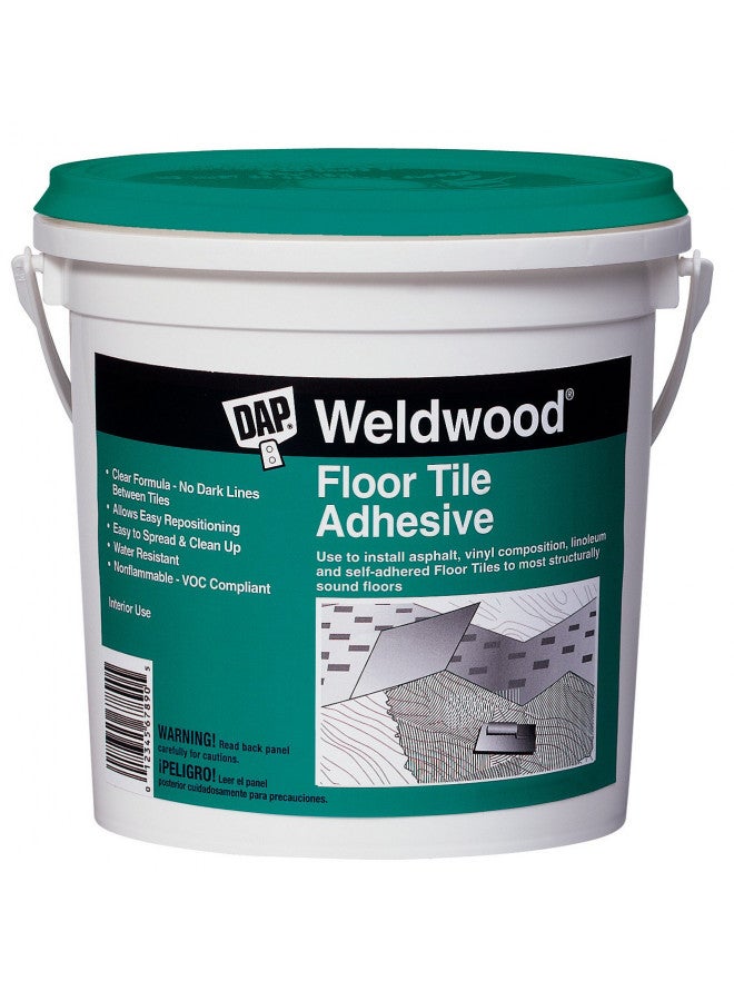Dap 00136 Weldwood Floor Tile Adhesive, 1-Quart,Clear - Image 2