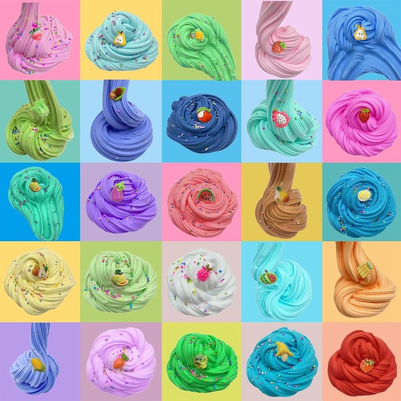 FJAZUFSA 54 Pack Butter Slime Toy kit, Super Soft and Non-Sticky,Very Suitable Birthday Gifts for Boys and Gir,Party Favors,Stress Relief Toys,Easter Filling Stuffers. - Image 3
