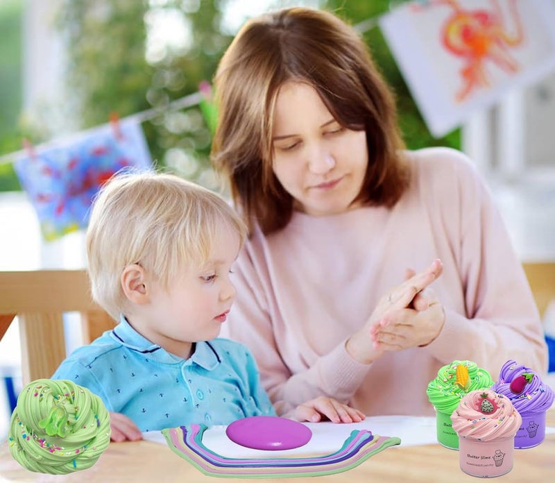 FJAZUFSA 54 Pack Butter Slime Toy kit, Super Soft and Non-Sticky,Very Suitable Birthday Gifts for Boys and Gir,Party Favors,Stress Relief Toys,Easter Filling Stuffers. - Image 2