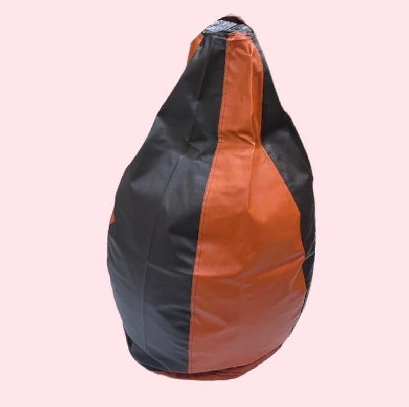 OHSTORE Premium Bean Bag Chair Ultra Comfortable Durable Faux Leather Cover Lightweight Ergonomic Lounge Seat for Home Office Gaming Relaxation BrownTan 4XLBB - Image 3