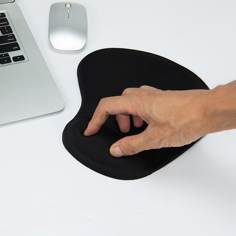 ECVV Ergonomic Mouse Pads With Comfortable And Cooling Gel Wrist Rest Support And Lycra Cloth Mouse Pad With Wrist Support Non-Slip Pu Base Durable And Washable For Easy Cleaning - Image 4