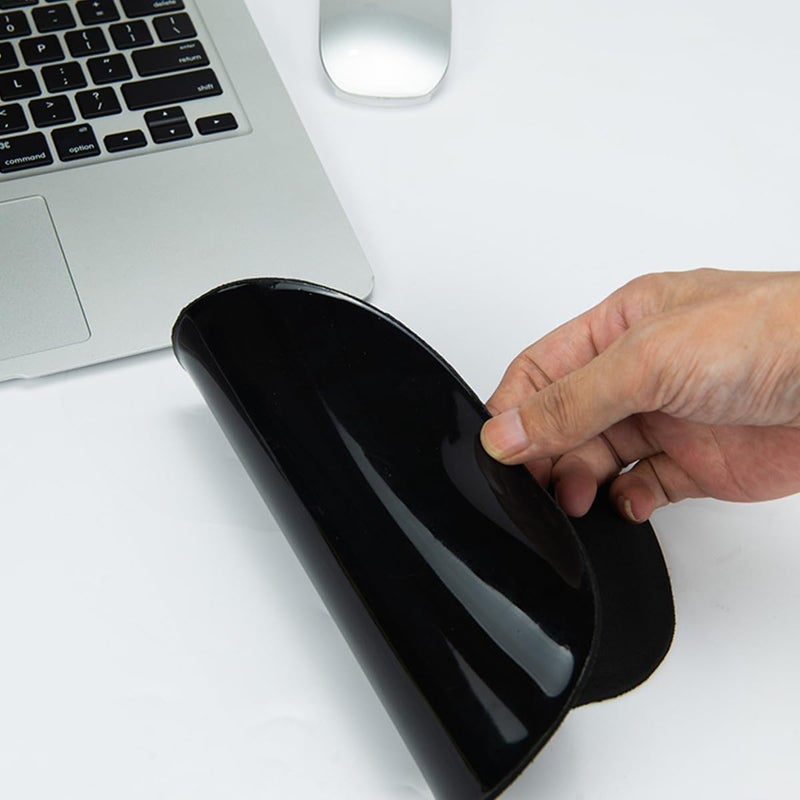 ECVV Ergonomic Mouse Pads With Comfortable And Cooling Gel Wrist Rest Support And Lycra Cloth Mouse Pad With Wrist Support Non-Slip Pu Base Durable And Washable For Easy Cleaning - Image 3