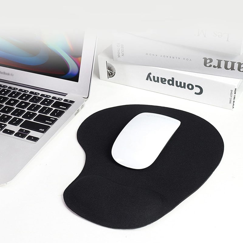 ECVV Ergonomic Mouse Pads With Comfortable And Cooling Gel Wrist Rest Support And Lycra Cloth Mouse Pad With Wrist Support Non-Slip Pu Base Durable And Washable For Easy Cleaning - Image 5