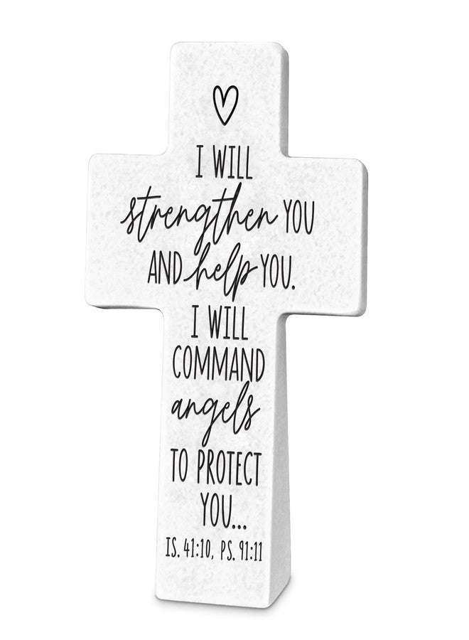 لايت هاوس كريستيان برودكتس منتجات لايتهاوس المسيحية، تمثال صليب ملهم للطاولة، مصنوع من الراتنج، مقاس 3.25 × 5 بوصة، سأقويك - Image 1