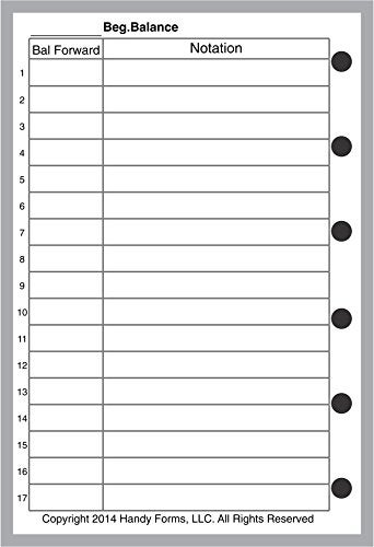 Handy Forms Pocket Size Payment/Expense Record and Check Register, Sized and Punched for Pocket Notebook (3.25" x 4.75") - Image 2