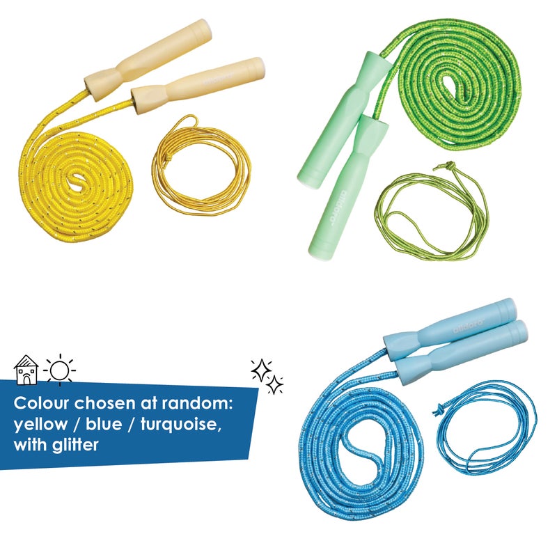 alldoro 2in1 Skipping Rope and Rubber Twist Set | 230cm Jump Rope | 200cm Elastic Band | Ribbed Handles | Outdoor Playground Toy Age 3+ - Image 5