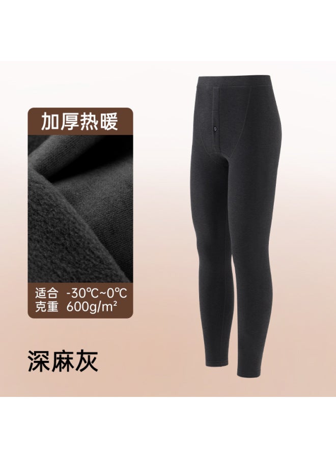 【drop Shipping】600g Extreme Cold Resistant Thermal Pants Women's Fleece Lined Thickened Large Patch Protection Antibacterial Heating Long Pants Men's Thermal Underwear